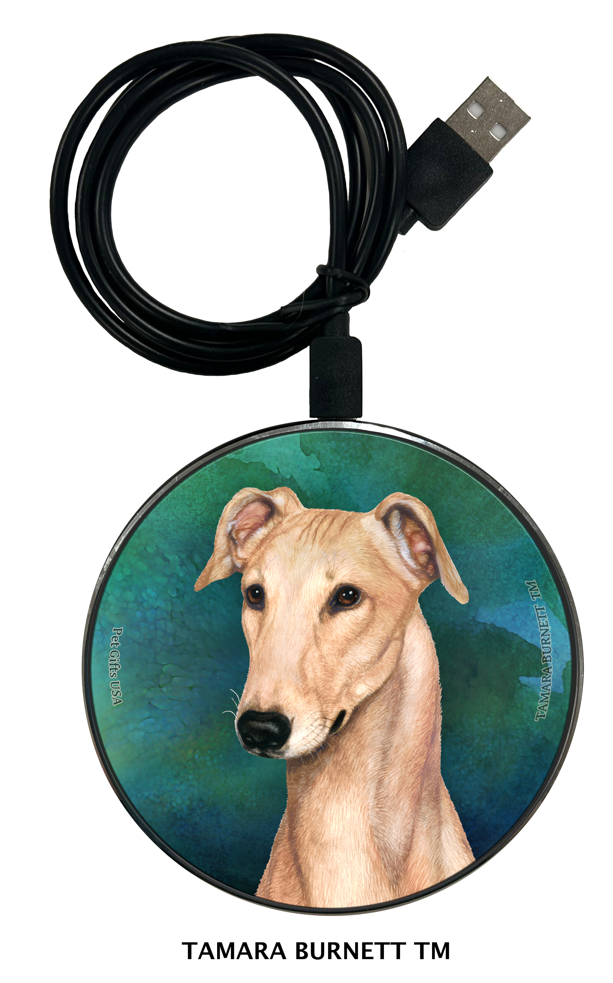 Greyhound Cream - Zoomies Phone Charger image